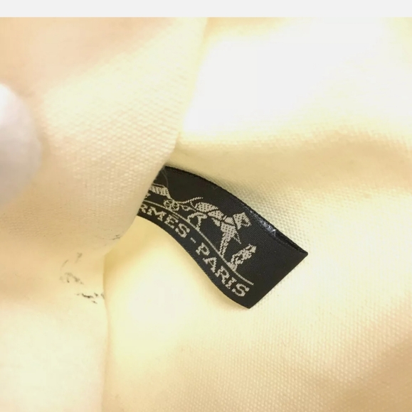 COPY - AUTHENTIC HERMES IVORY CANVAS POCHETTE COSMETIC POUCH/D1790 - Picture 10 of 13